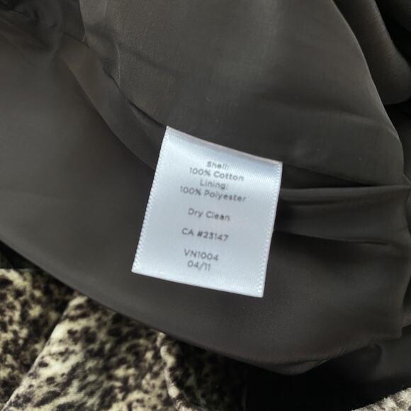 Talbots Velour Skirt Suit Womens 8P Brown Animal Print Jacket Skirt Set 8 Petite - Picture 16 of 16